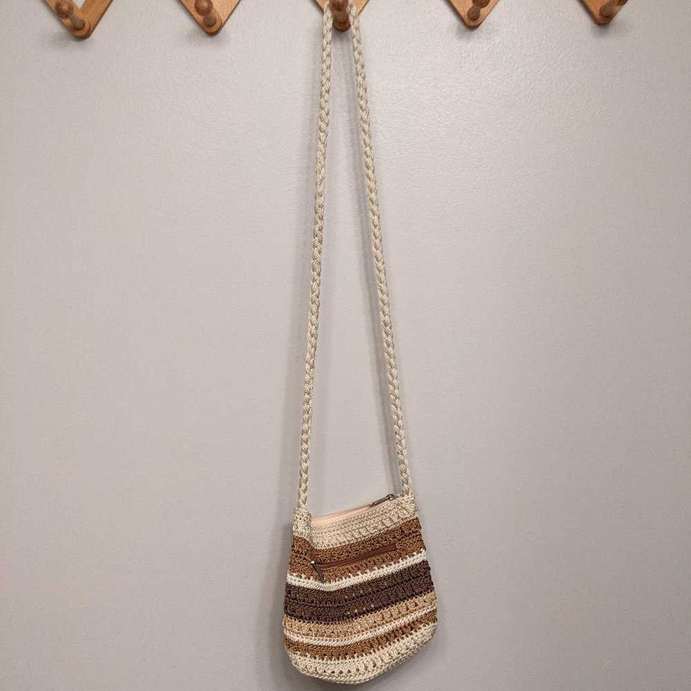 Crochet Style Striped Bag